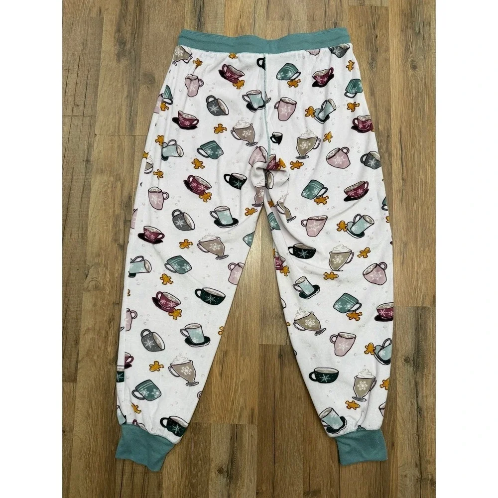 Secret Treasures Pajama Jogger Pants Hot Cocoa Gingerbread Winter Print M